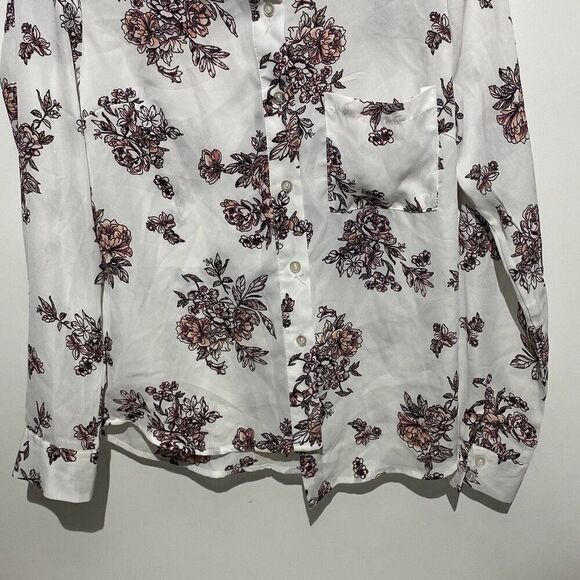 Rue21 Women's Multicolor Floral Collared Long Sleeve Button Up Shirt Size XS - Picture 2 of 7